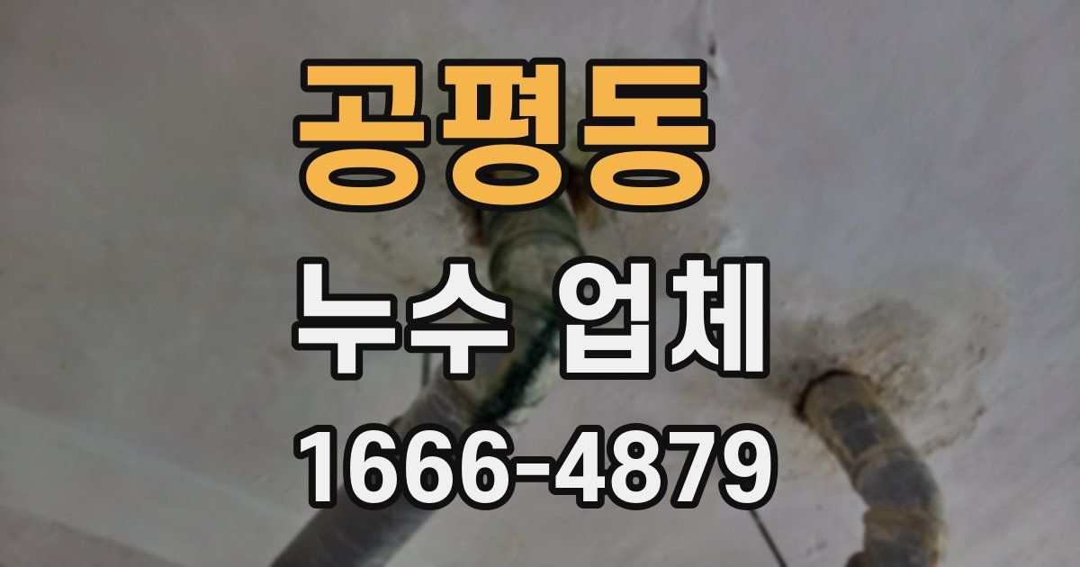 공평동 누수 업체