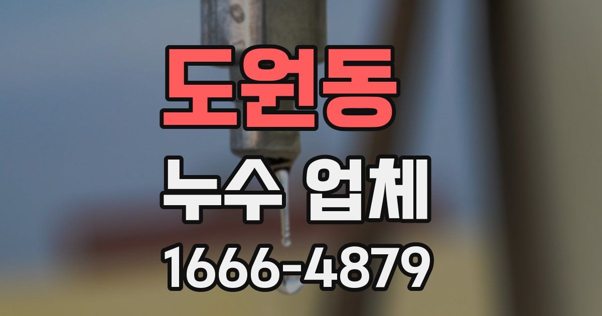 도원동 누수 업체