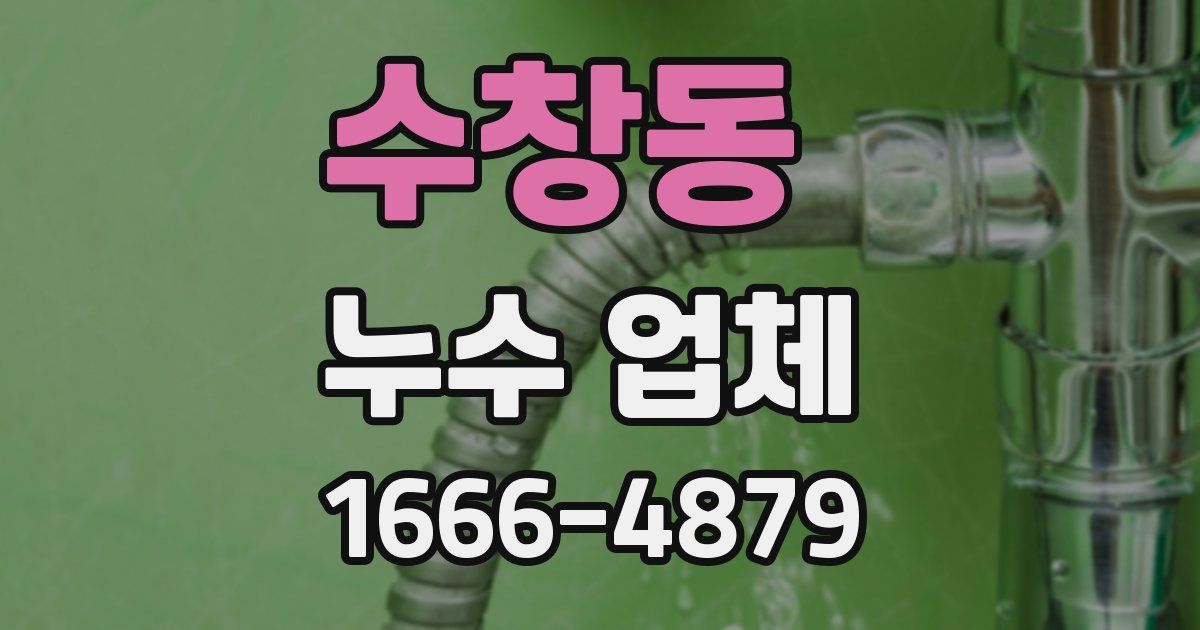 수창동 누수 업체
