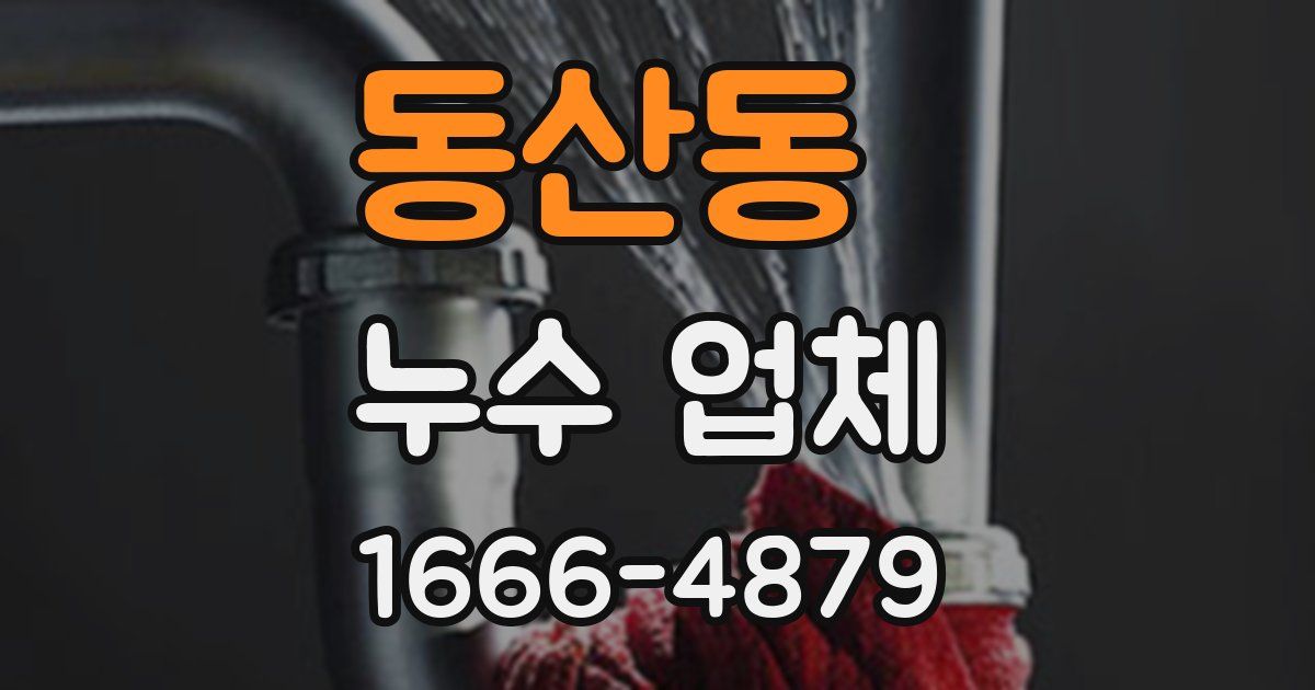 동산동 누수 업체