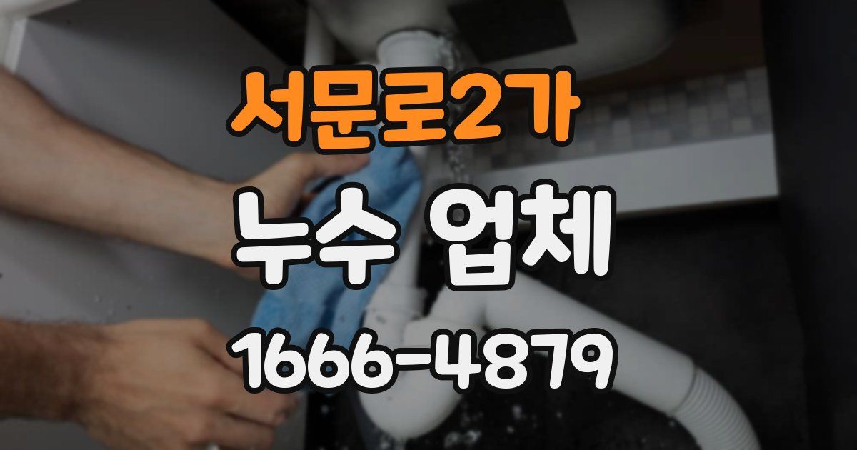 서문로2가 누수 업체