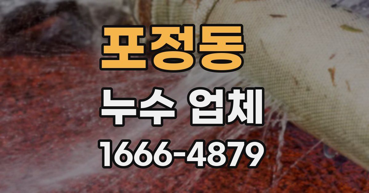 포정동 누수 업체