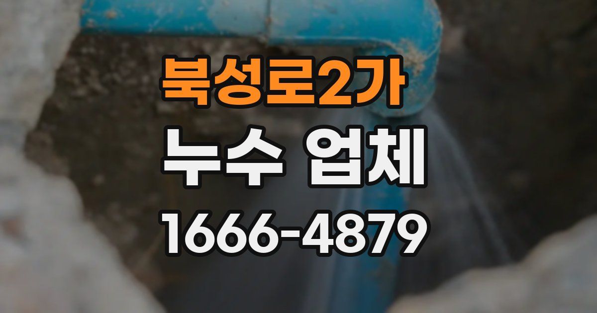 북성로2가 누수 업체