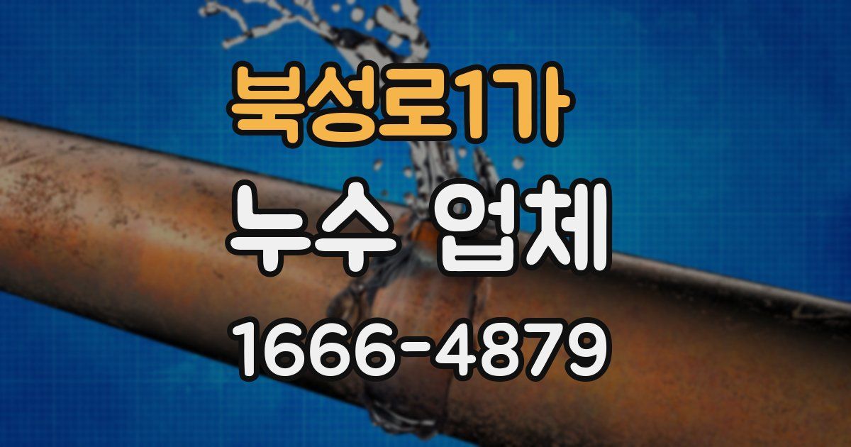 북성로1가 누수 업체