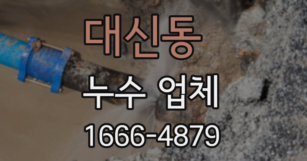 대신동 누수 업체