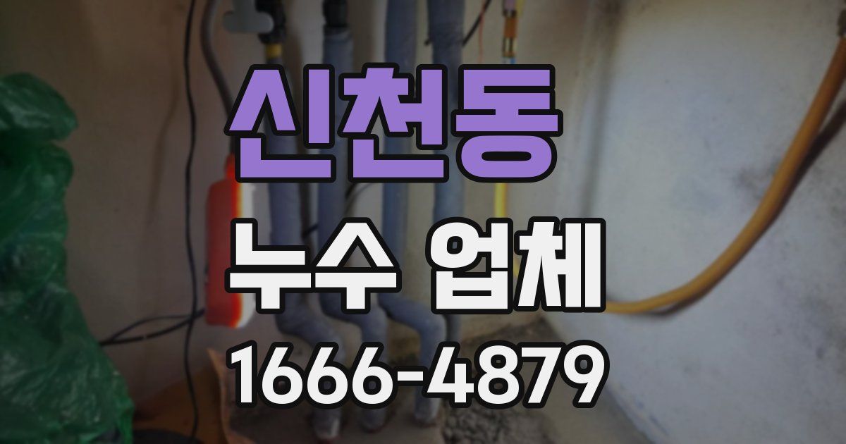 신천동 누수 업체