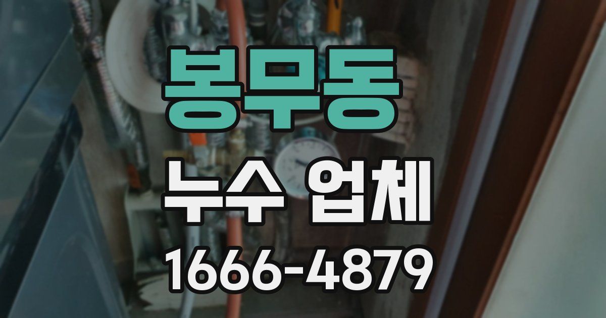 봉무동 누수 업체