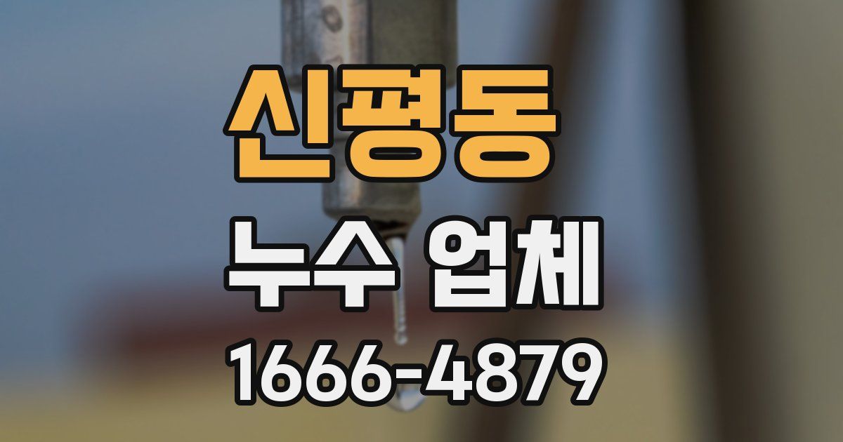 신평동 누수 업체