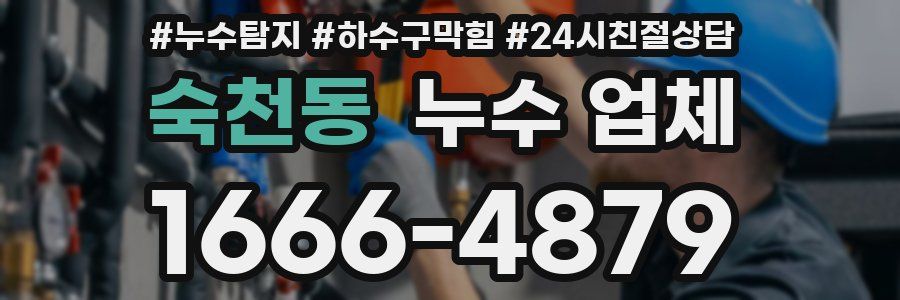 숙천동 누수 업체