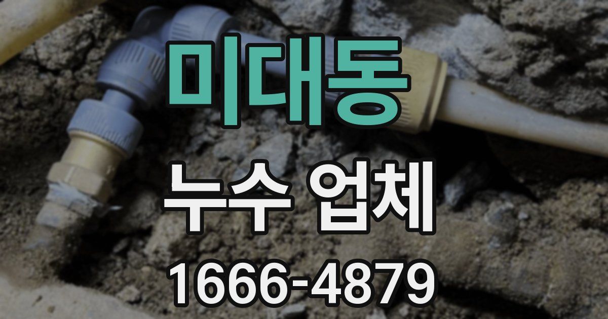 미대동 누수 업체