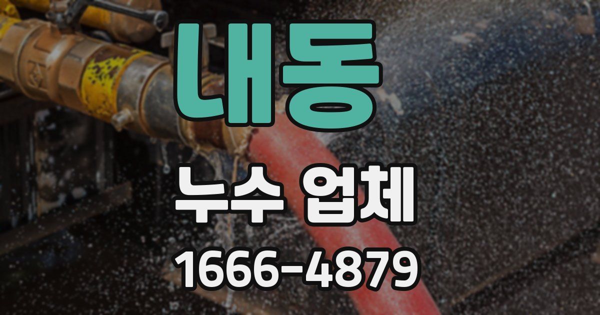 내동 누수 업체