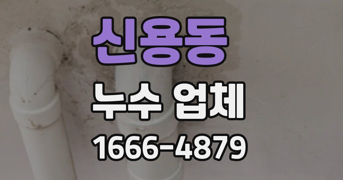 신용동 누수 업체