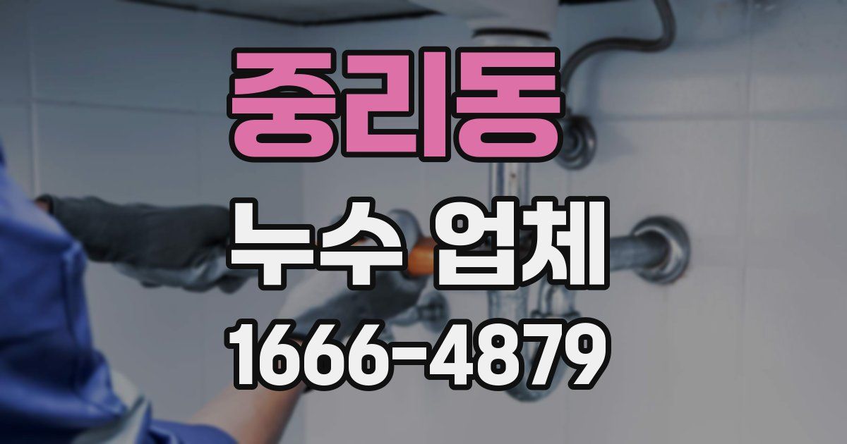 중리동 누수 업체