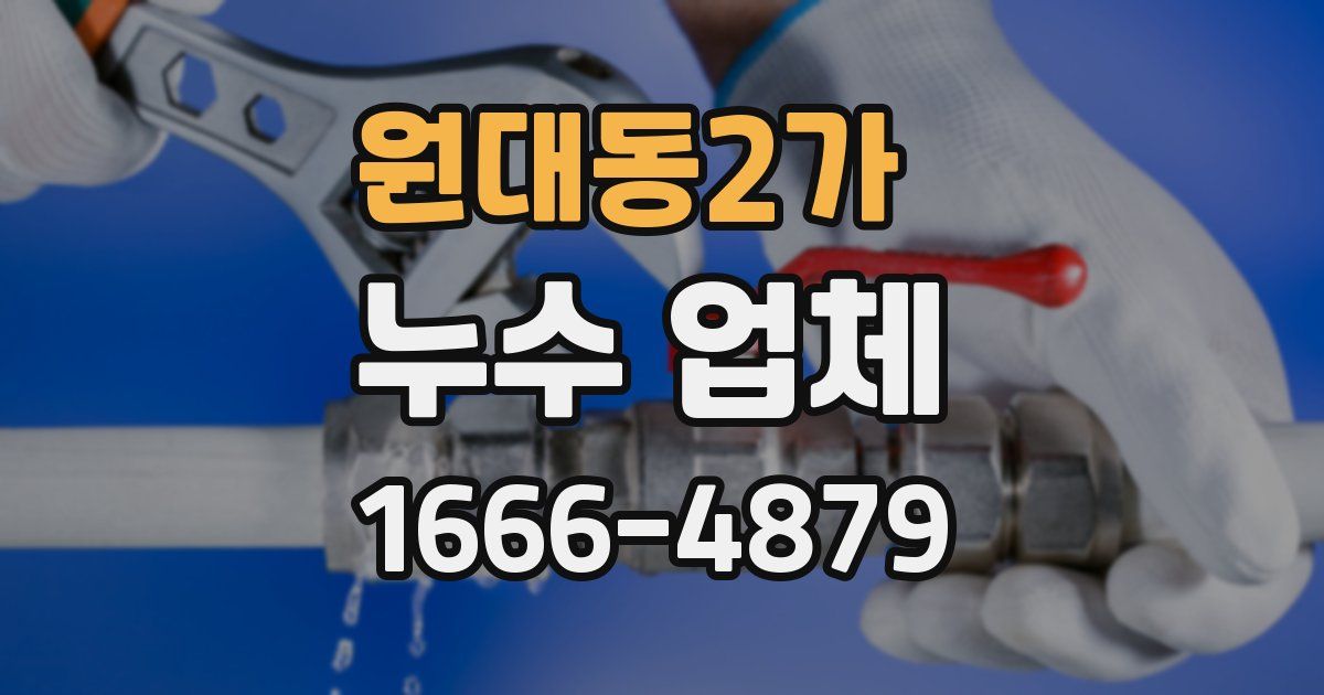 원대동2가 누수 업체