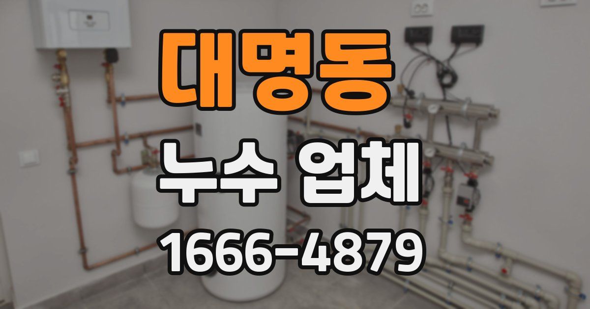 대명동 누수 업체