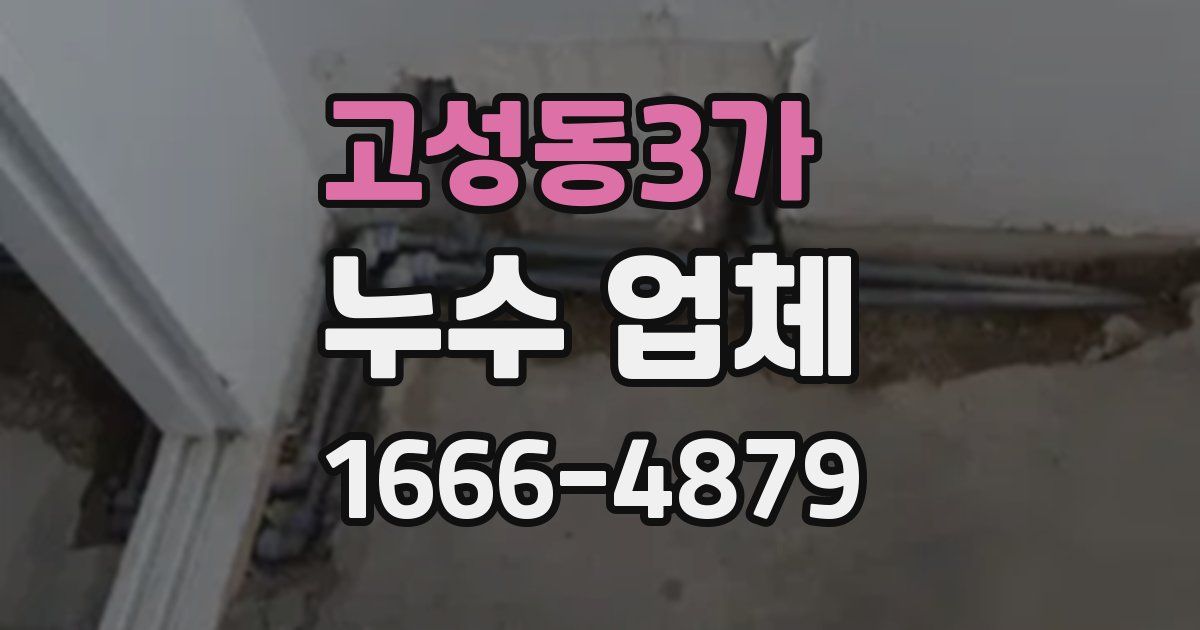 고성동3가 누수 업체
