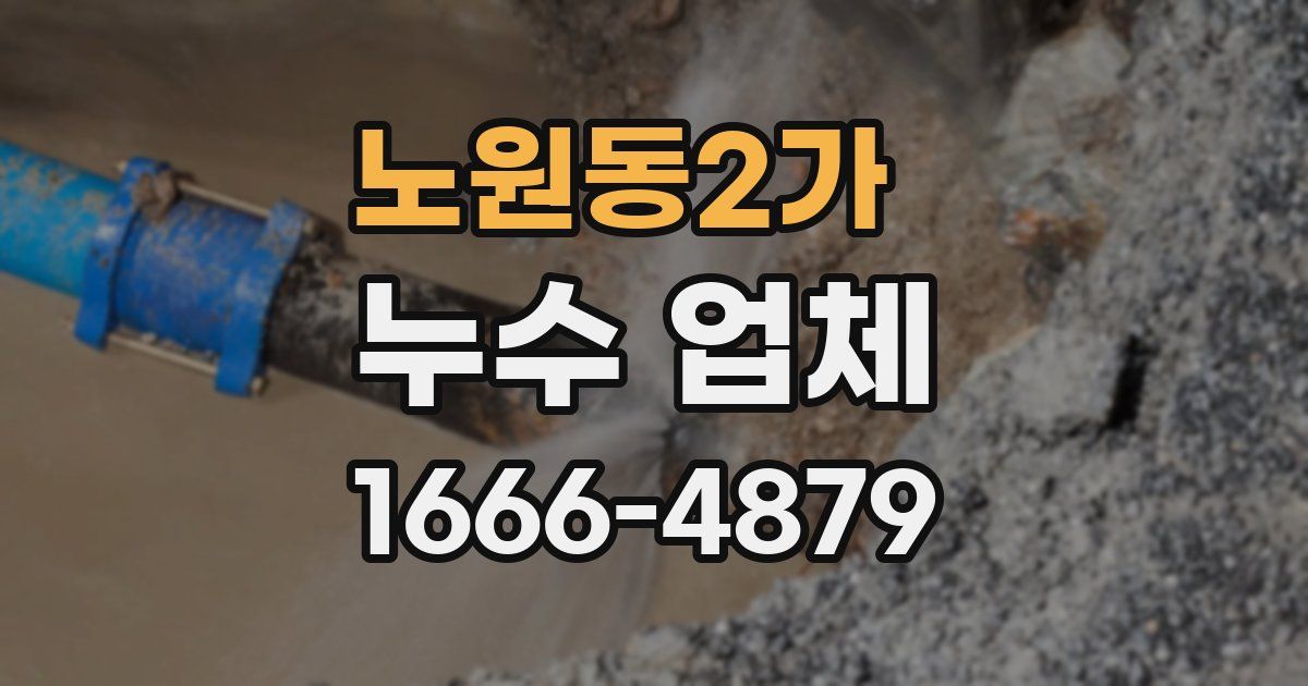 노원동2가 누수 업체