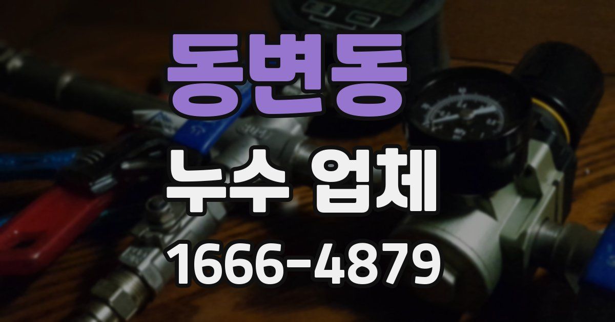 동변동 누수 업체