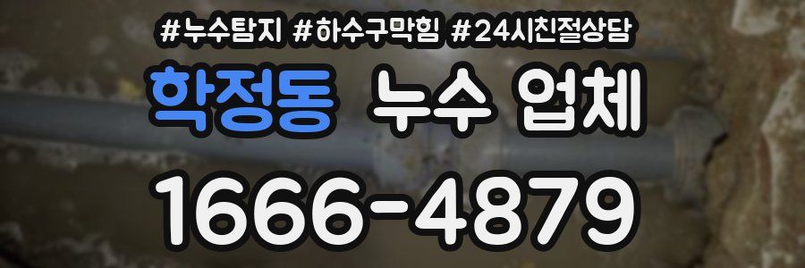 학정동 누수 업체
