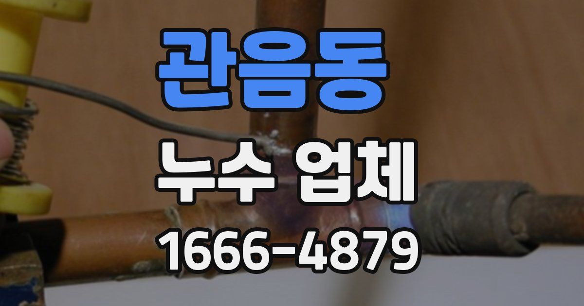 관음동 누수 업체