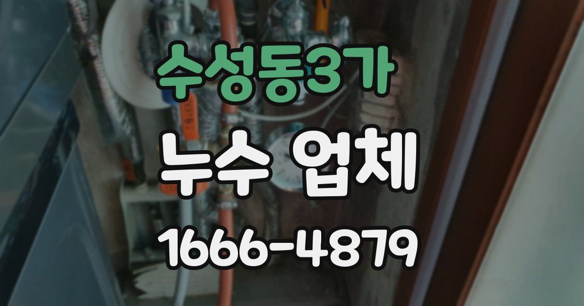 수성동3가 누수 업체