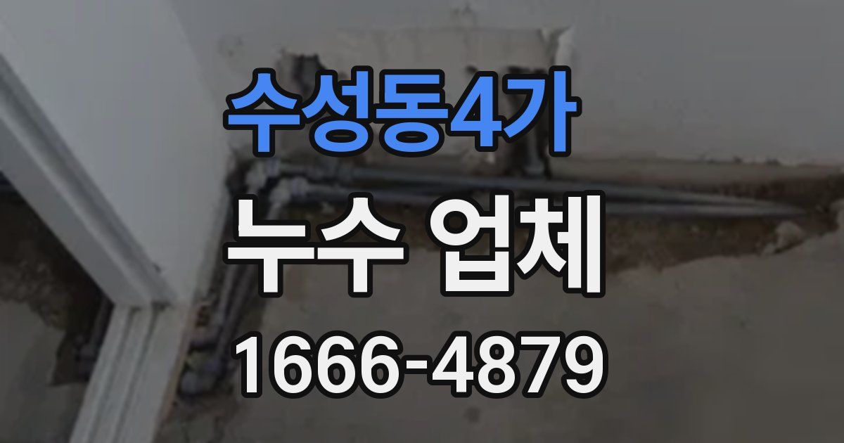 수성동4가 누수 업체