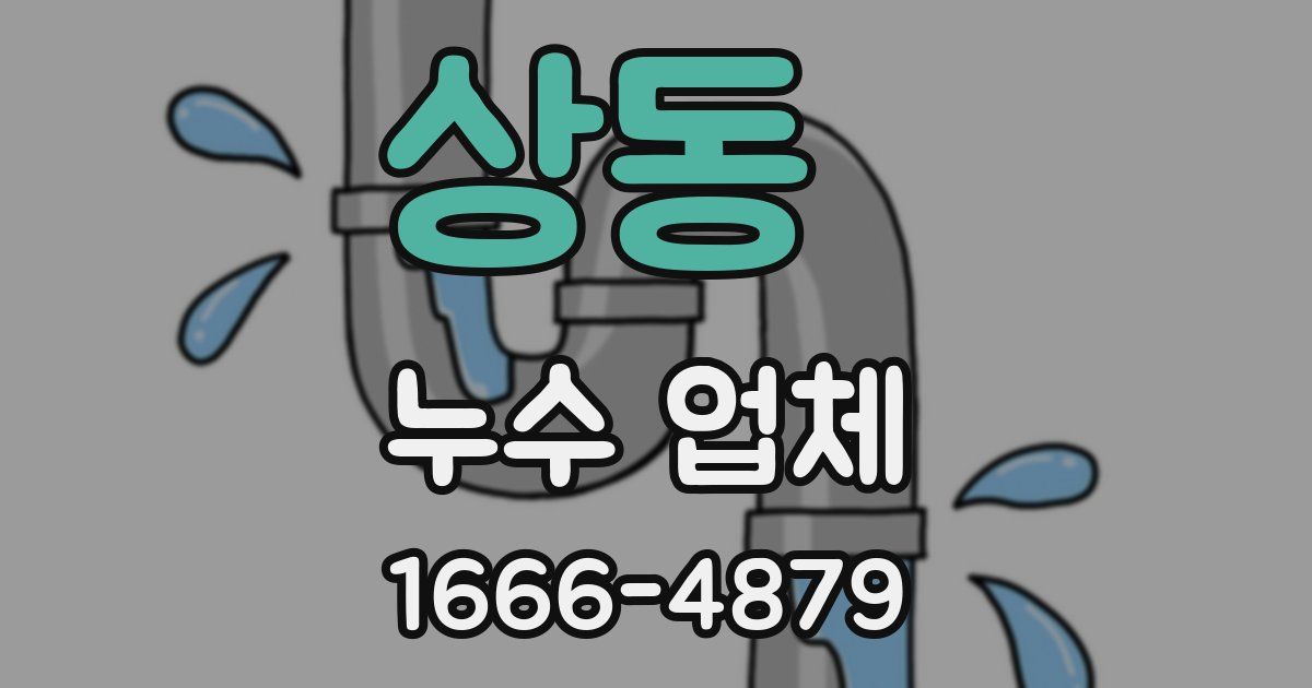 상동 누수 업체