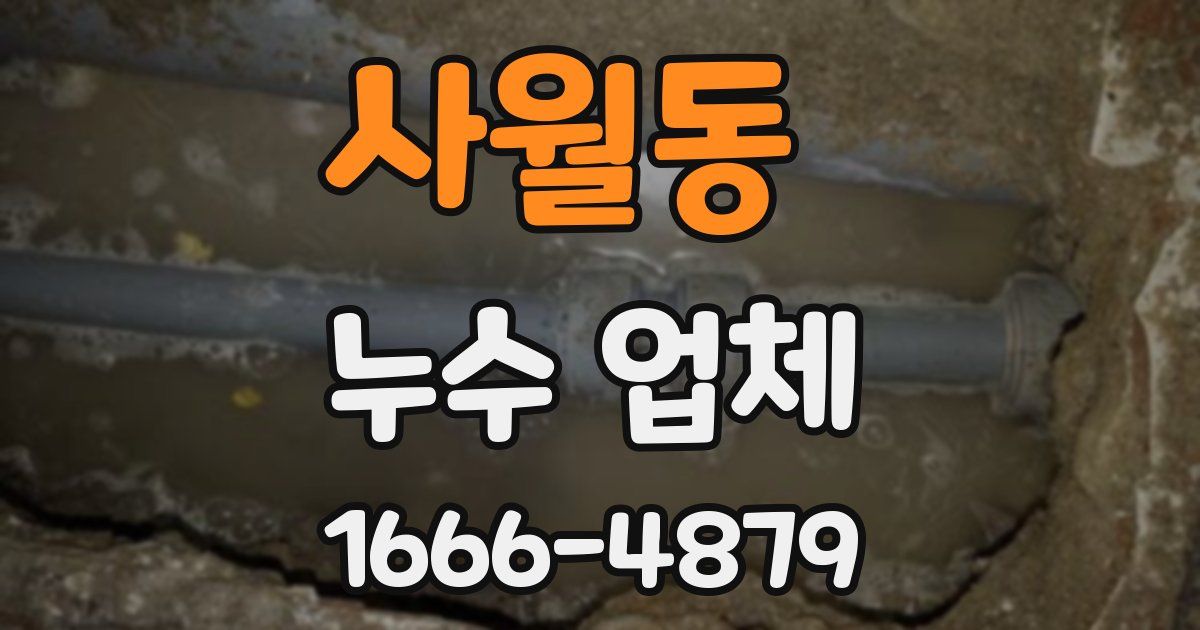 사월동 누수 업체