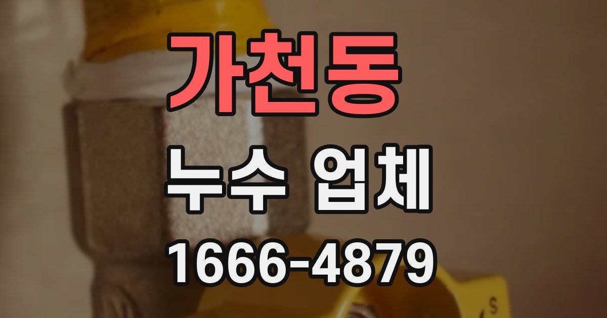 가천동 누수 업체