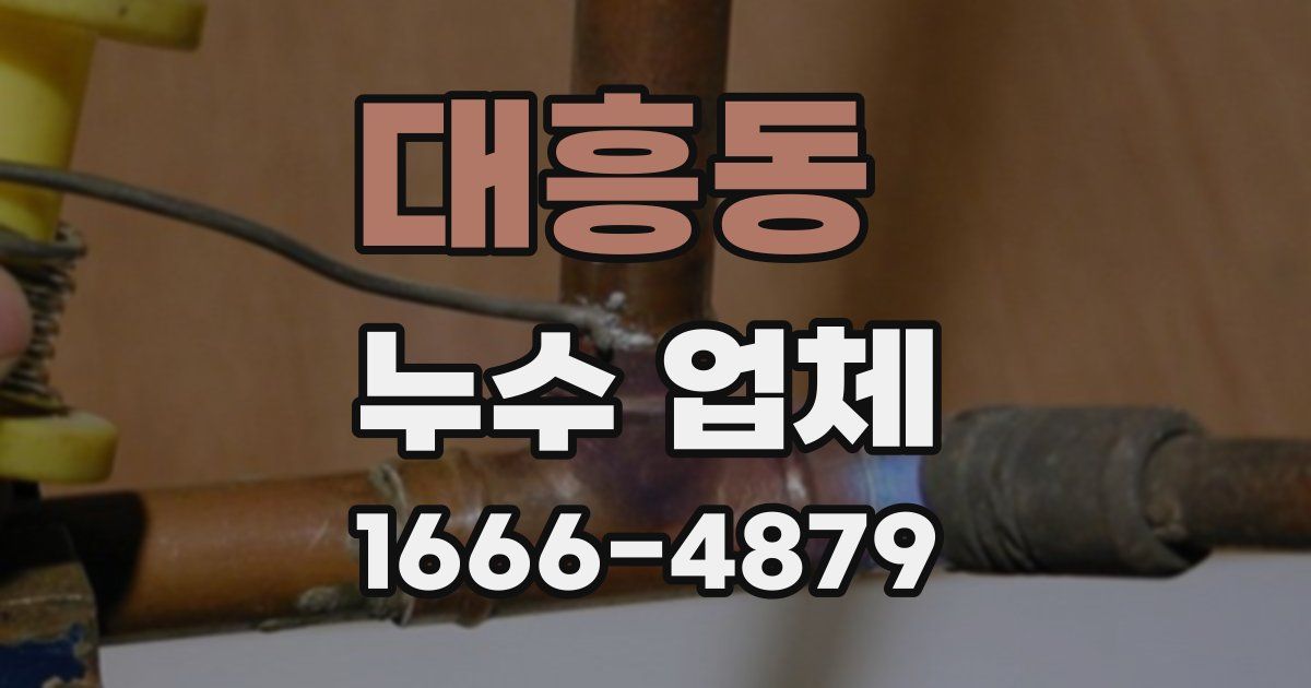 대흥동 누수 업체