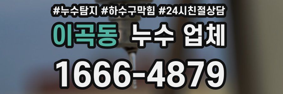 이곡동 누수 업체