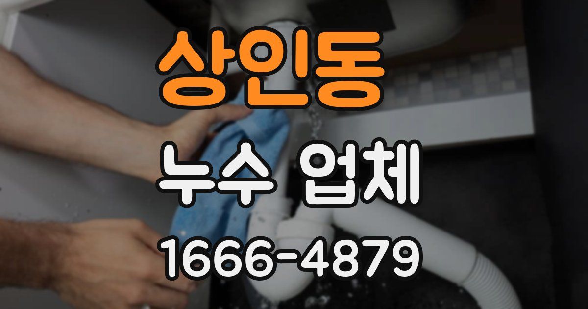 상인동 누수 업체
