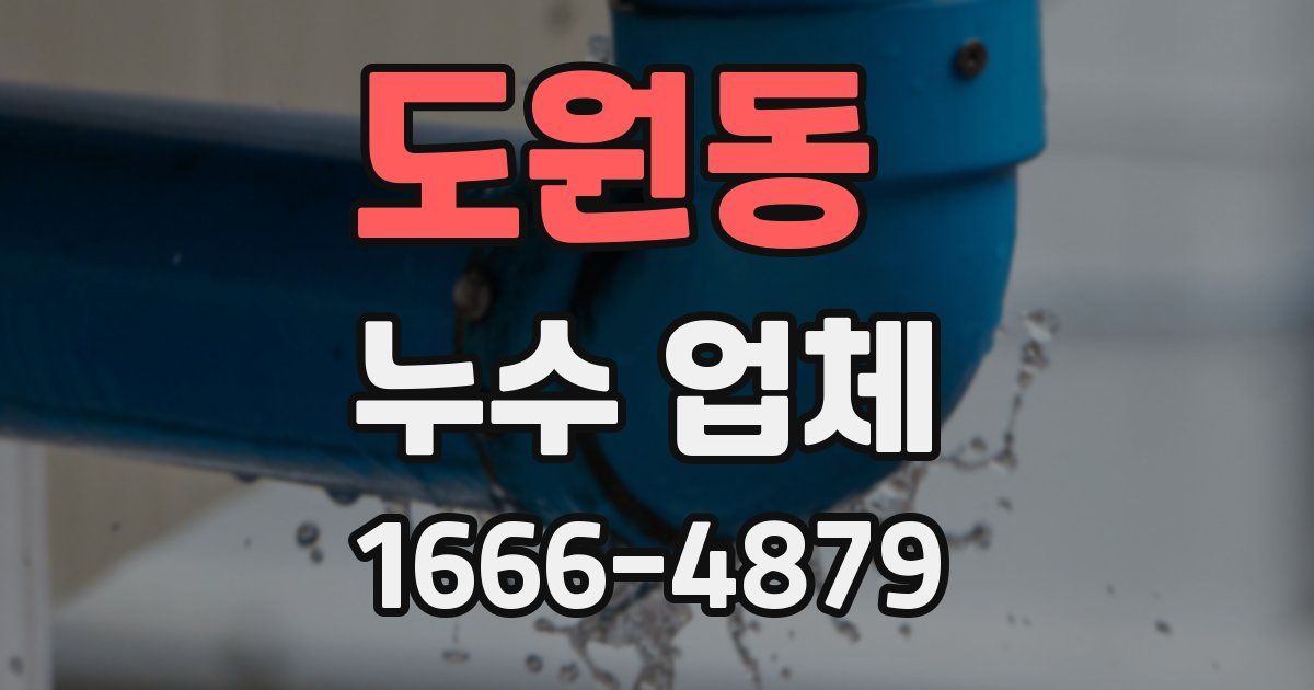 도원동 누수 업체