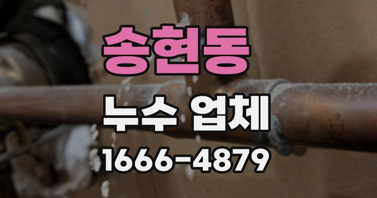 송현동 누수 업체