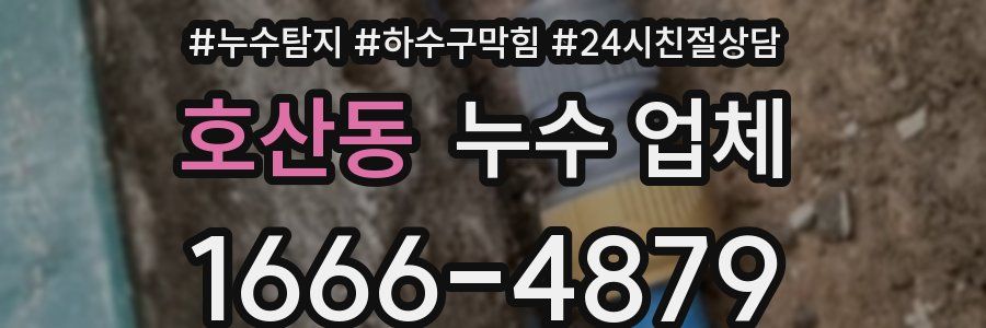 호산동 누수 업체