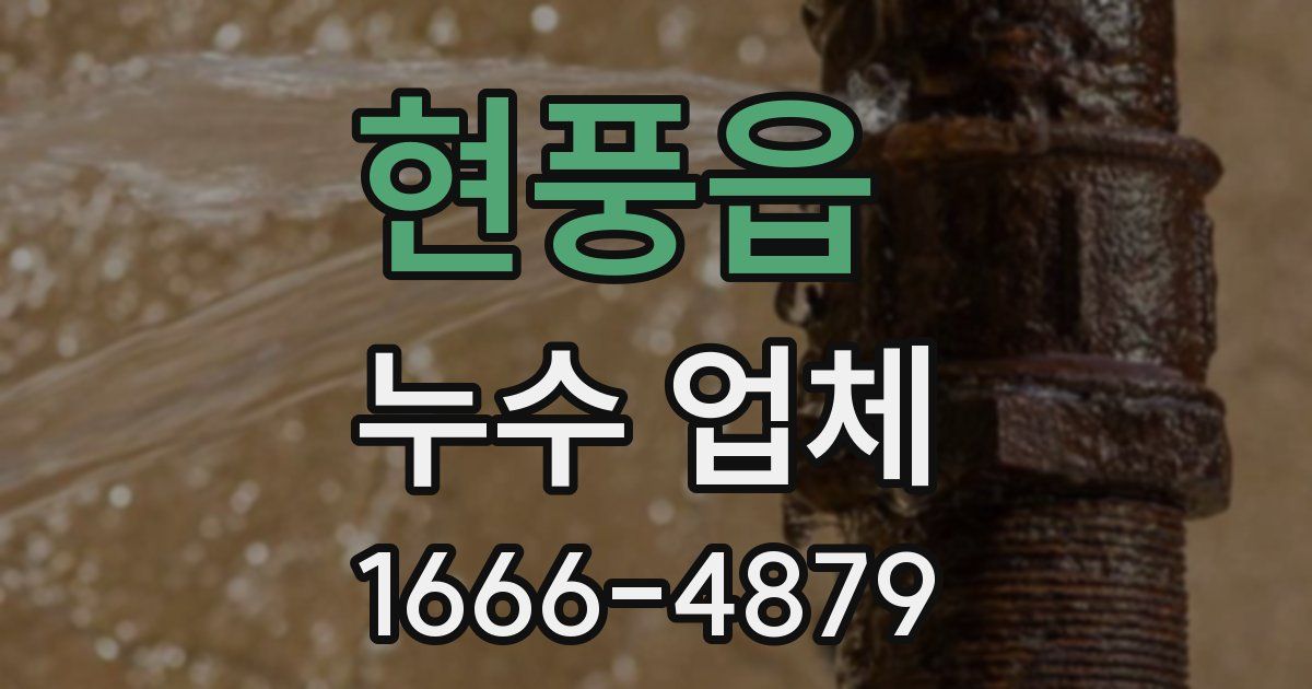 현풍읍 누수 업체
