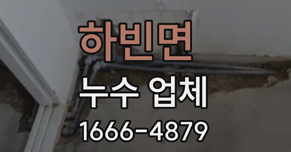 하빈면 누수 업체