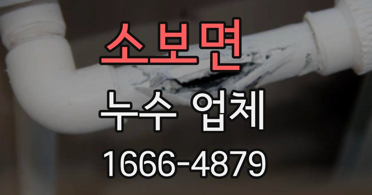 소보면 누수 업체