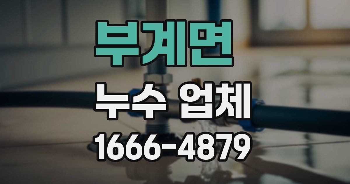 부계면 누수 업체