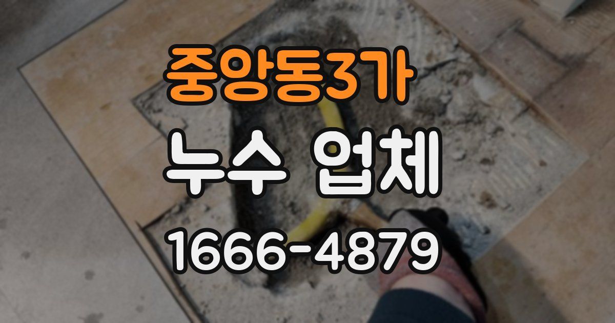 중앙동3가 누수 업체
