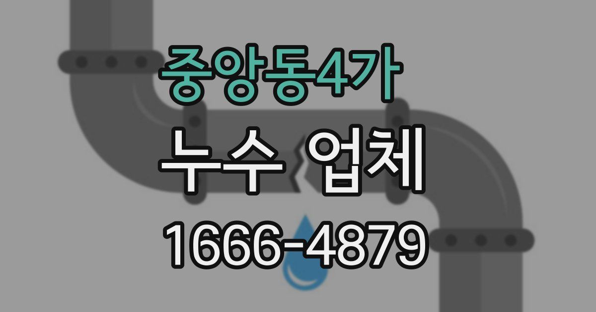 중앙동4가 누수 업체