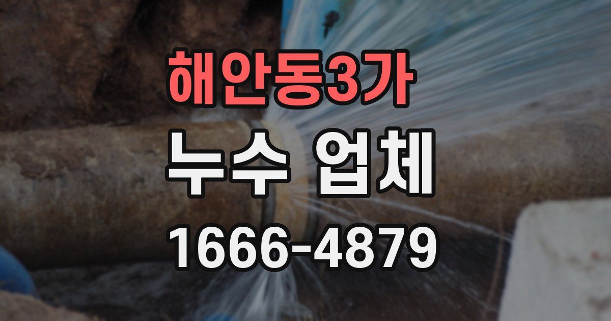해안동3가 누수 업체