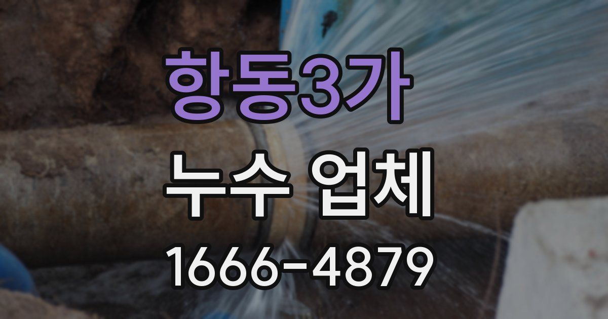 항동3가 누수 업체
