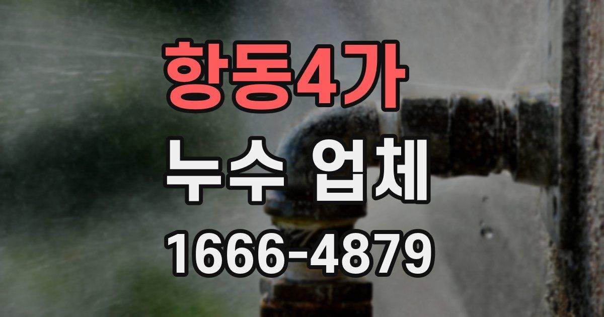 항동4가 누수 업체