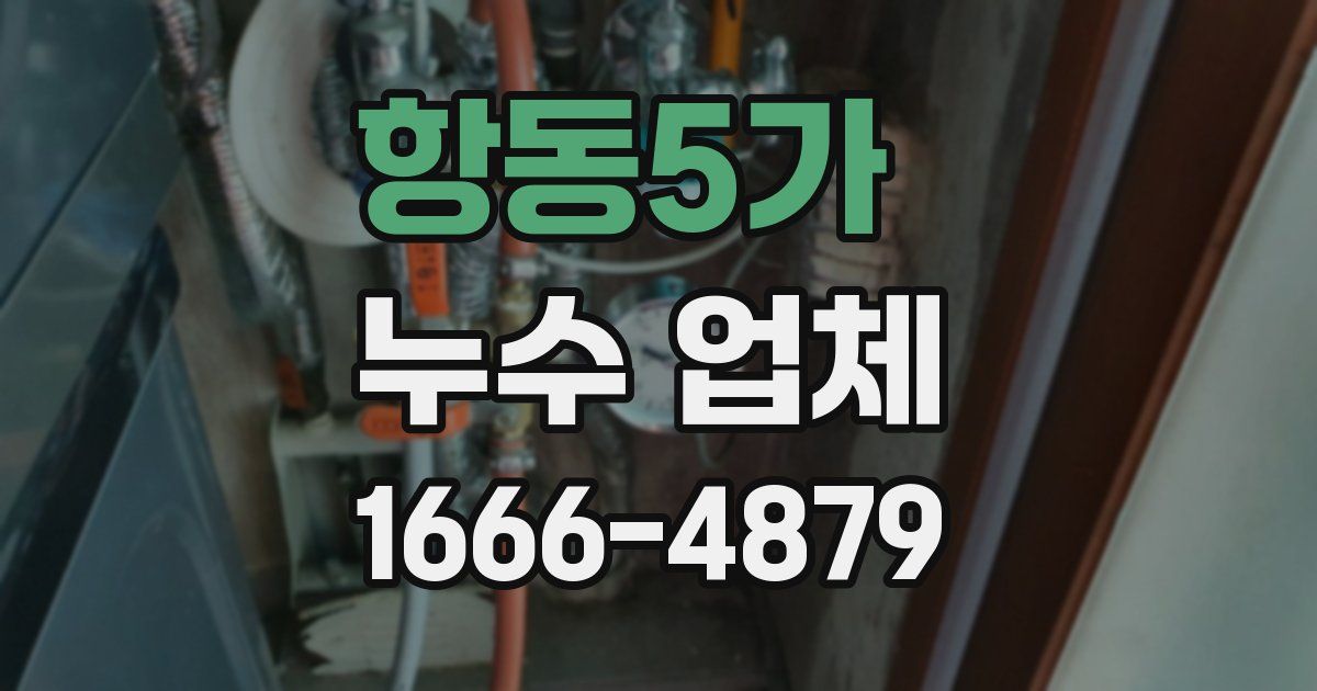 항동5가 누수 업체