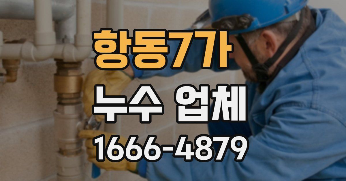 항동7가 누수 업체