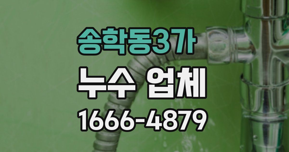 송학동3가 누수 업체