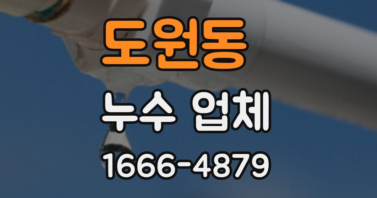 도원동 누수 업체