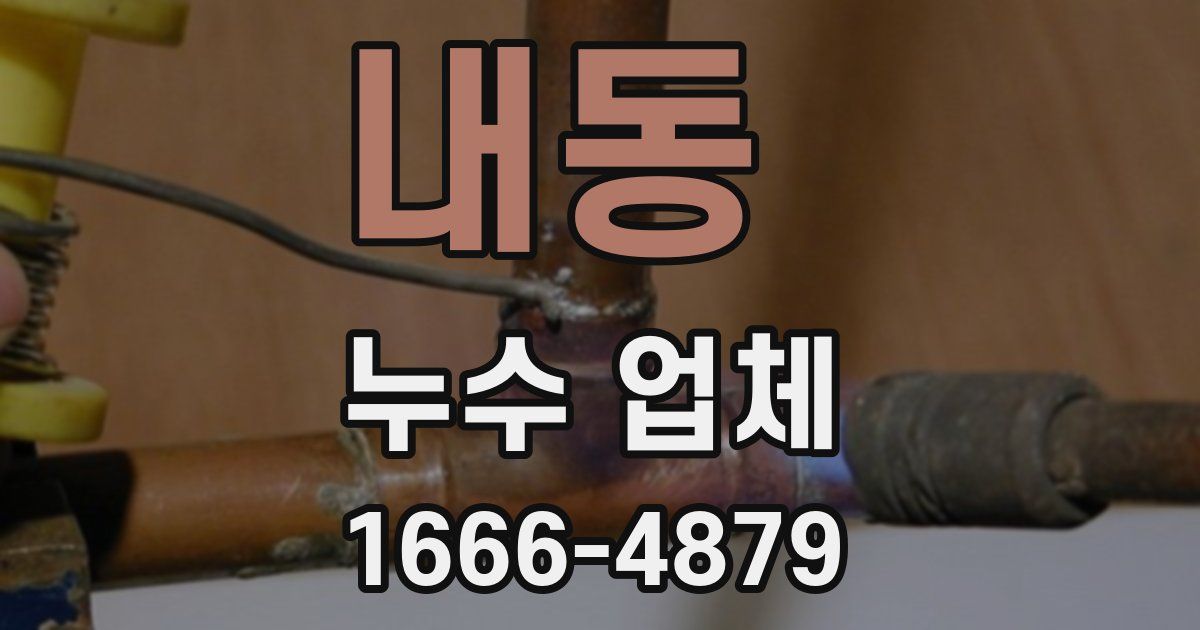 내동 누수 업체