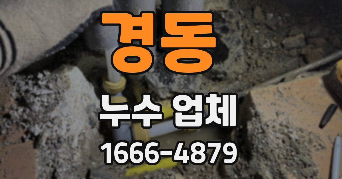 경동 누수 업체